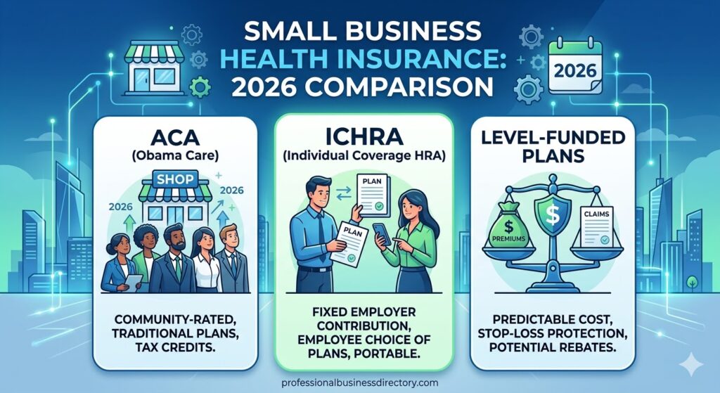 Small Business Health Insurance 2026: ACA vs. ICHRA vs. Level-Funded Plans — Complete Cost Comparison for U.S. Employers