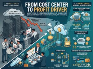From Cost Center to Profit Driver: Monetizing IT Infrastructure in U.S. Businesses (Cloud Optimization, Data Monetization, API Economy)