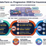 GEICO vs State Farm vs Progressive Car Insurance Rates Comparison February - March 2026
